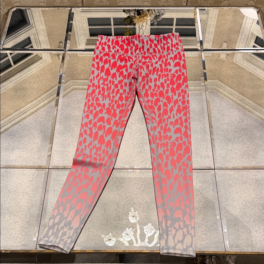 ALO Yoga Red and Gray Leggings